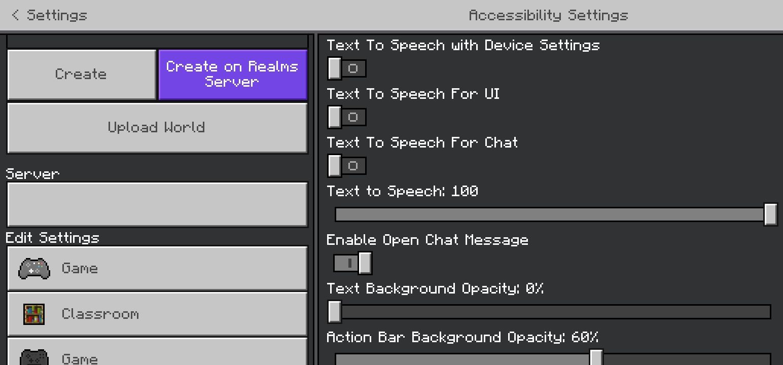 Hidden Settings